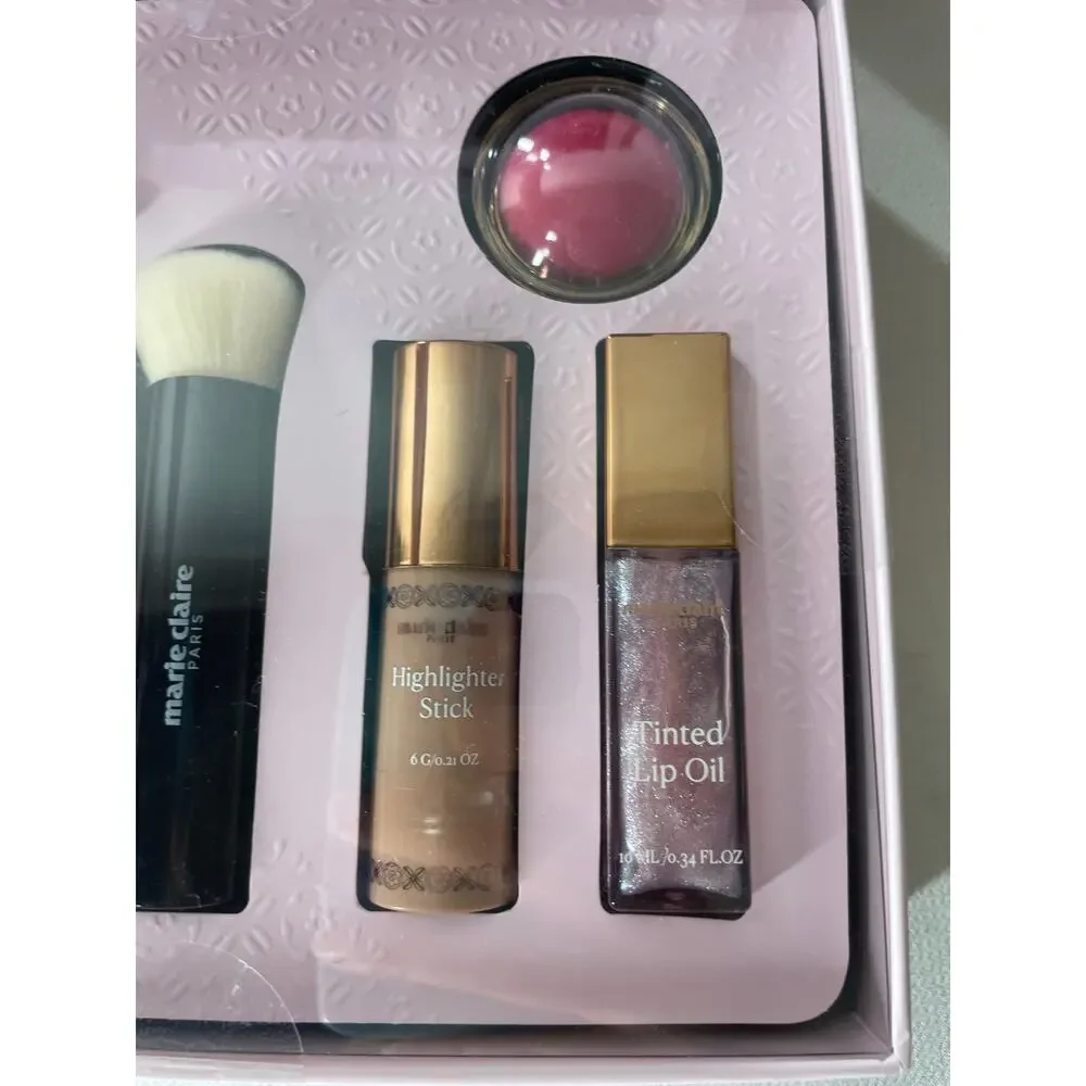 Marie Claire The Core Makeup Collection 6pc Set Contour Highlight mascara +